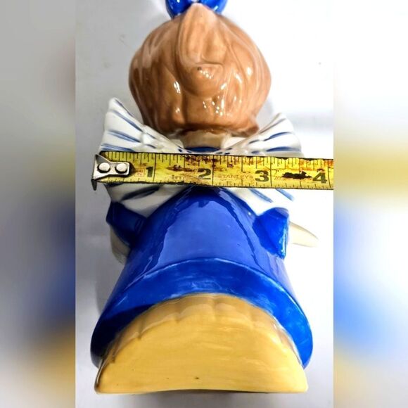 Vintage Ceramic Kissing Angels Hand Painted 1970's Blue White - Picture 6 of 7